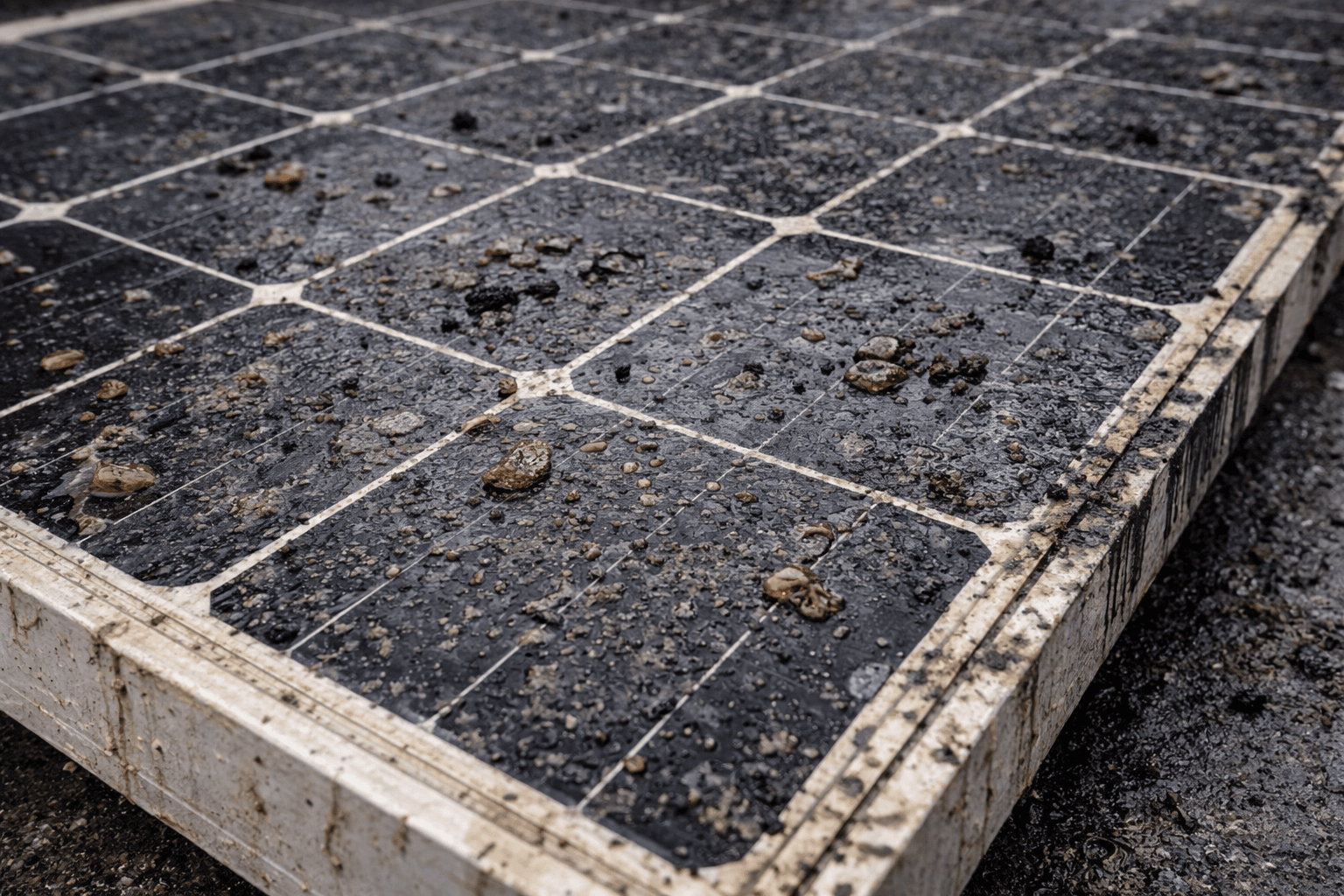 Harz und Industrieruß vom Solarmodul entfernen – Die Spezialreinigung