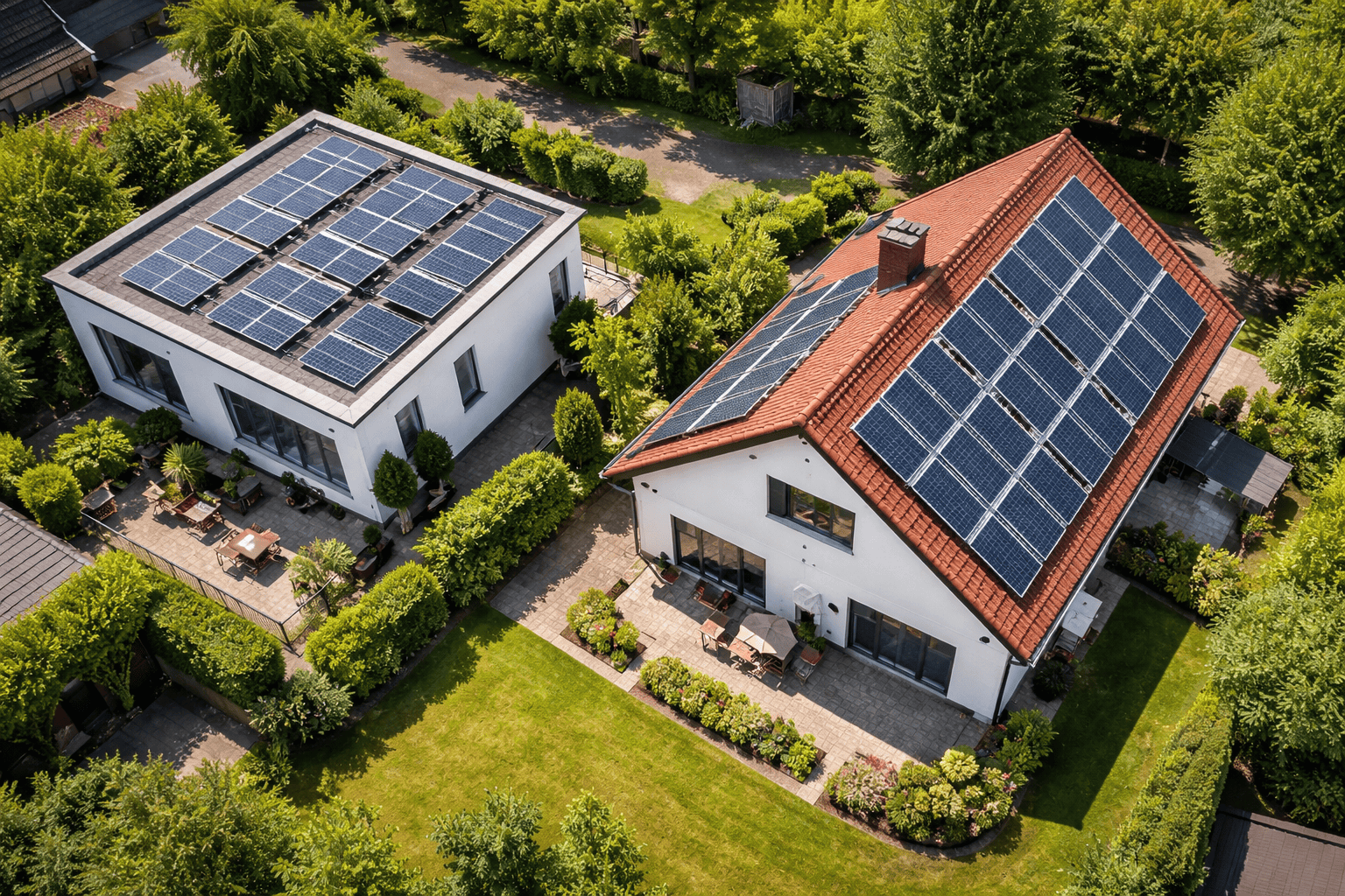 flachdach-steildach-solaranlage-reinigung-unterschiede