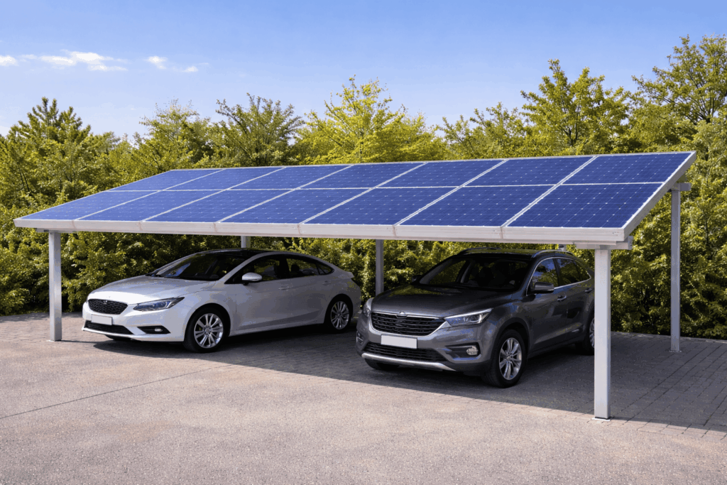 Solarmodule als Carport überdachung